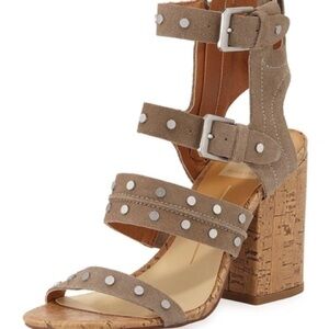 Dolce Vita Eddie Taupe Block Heel Sandals